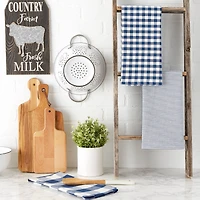DII® Navy & White Dishtowel Set