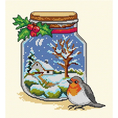 Orchidea Complete Counted Cross Stitch Kit Winter Jar