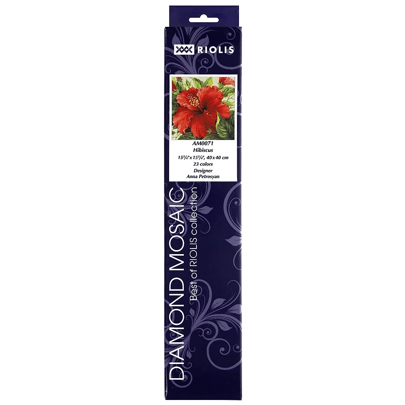 RIOLIS Hibiscus Diamond Mosaic Kit, Square Diamonds