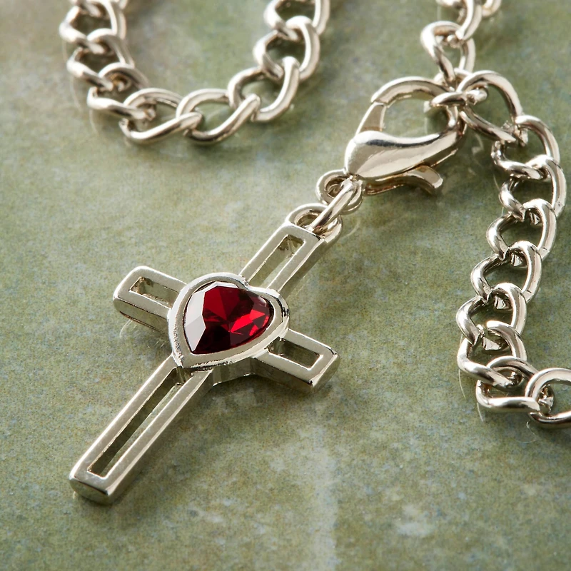 Charmalong™ Red Heart & Cross Charm by Bead Landing™