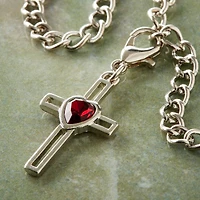 Charmalong™ Red Heart & Cross Charm by Bead Landing™