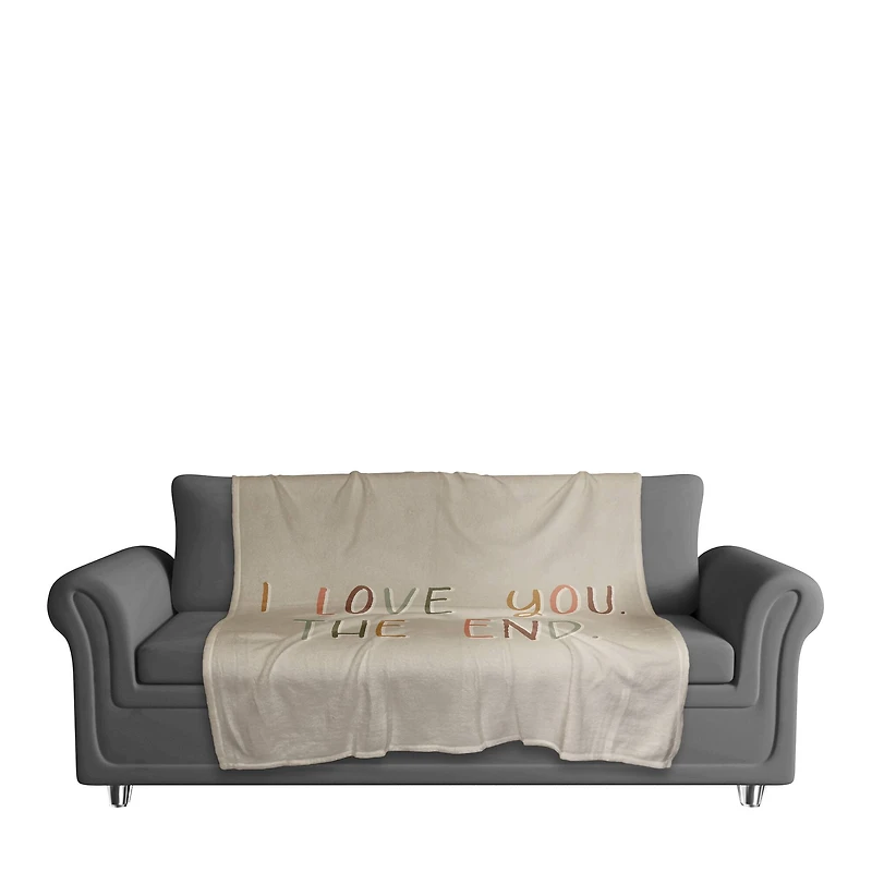 50" x 60" I Love You the End Coral Fleece Throw Blanket