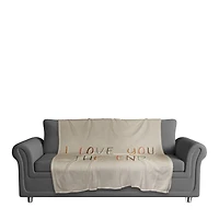 50" x 60" I Love You the End Coral Fleece Throw Blanket