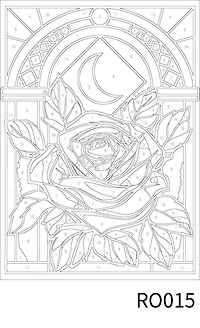 Stained Glass Rose Paint-by-Number Acrylic Surface Kit by Artist's Loft®
