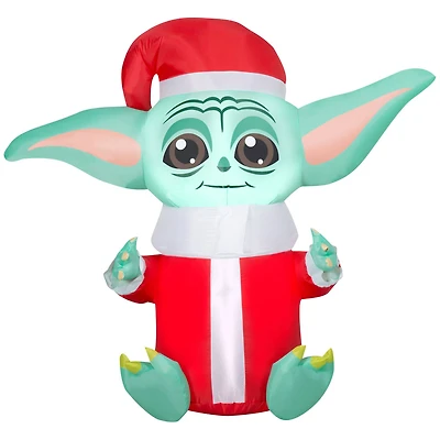 Airblown® 5ft. Christmas Inflatable Grogu™ in Santa Suit