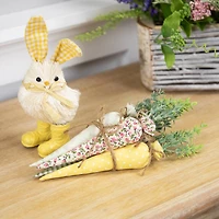 9" Mixed Fabric Carrot Easter Decorations Set