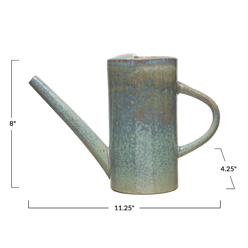 Hello Honey® 8" Stoneware Watering Can with Reactive Glaze Finish