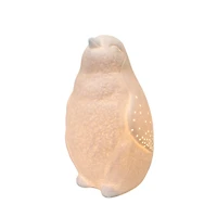 Simple Designs Porcelain Arctic Penguin Shaped Table Lamp