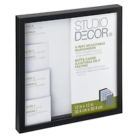 8 Pack: Black Adjustable-Depth 12" x 12" Shadow Box by Studio Décor®