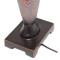 Lalia Home Hammered Bronze Table and Floor Lamp Set