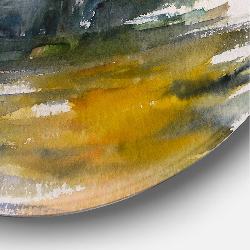 Designart - Castle By The Lake With Autumn Trees