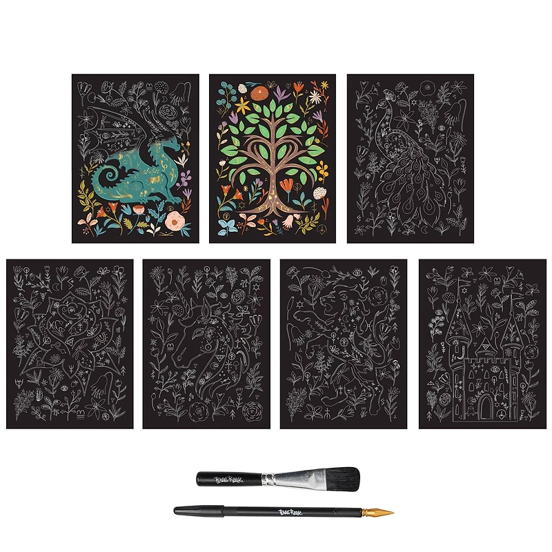 Brea Reese™ 6" x 8" Mystical Moments Scratch Art Paper Pad