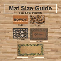 DII® J&M Palm Leaves Vinyl Back Coir Doormat
