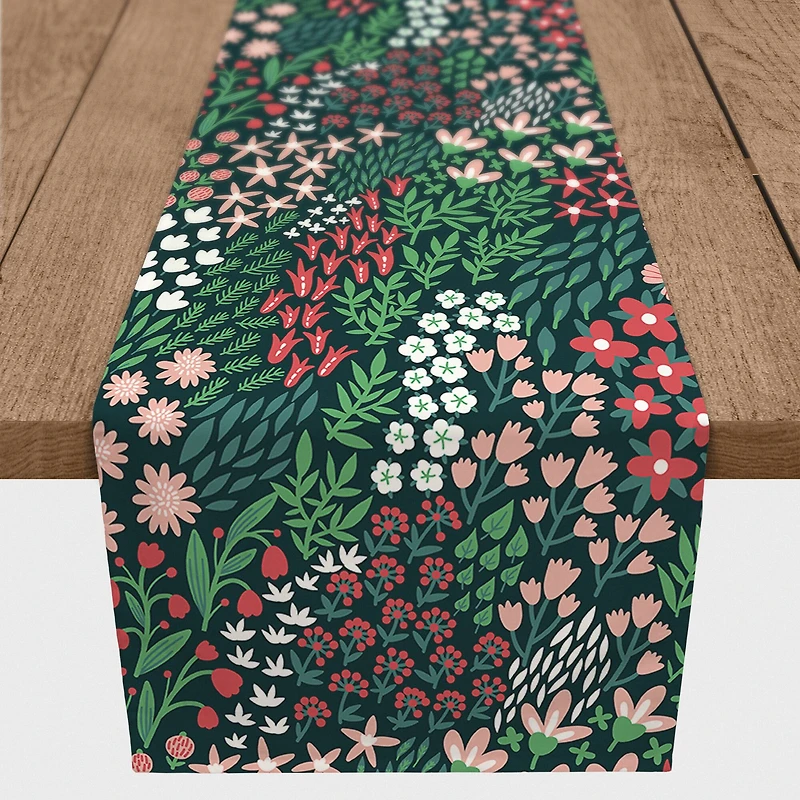 Flowing Florals Outdoor Table Runner