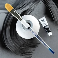 Soft-Grip Golden Taklon Oval Wash Brush, 3/4"