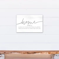 Gray Whitewash Home 12" x 18" Canvas Wall Art