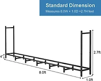 NEX™ 8ft. Metal Outdoor Firewood Rack
