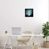 Stupell Industries Mountainous Ocean Landscape Moon Dress Waterfall Framed Giclee Art