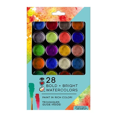 Bright Stripes 28 Bold & Bright Watercolor Set