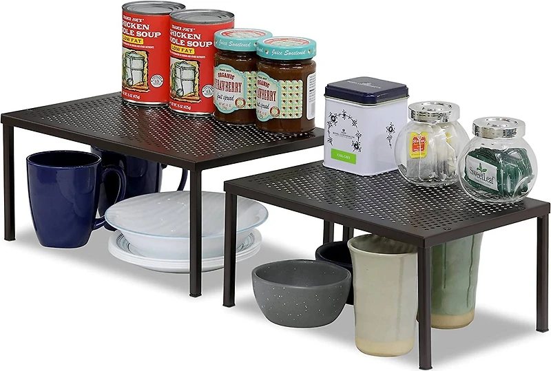 NEX™ Black Expandable Stackable Kitchen Counter Storage, 2ct.