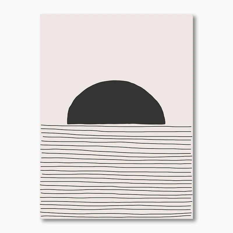 Designart - Minimal Geometric Lines And Circle V