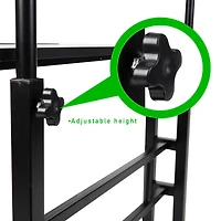 Mind Reader Black Mobile Sitting or Standing Desk