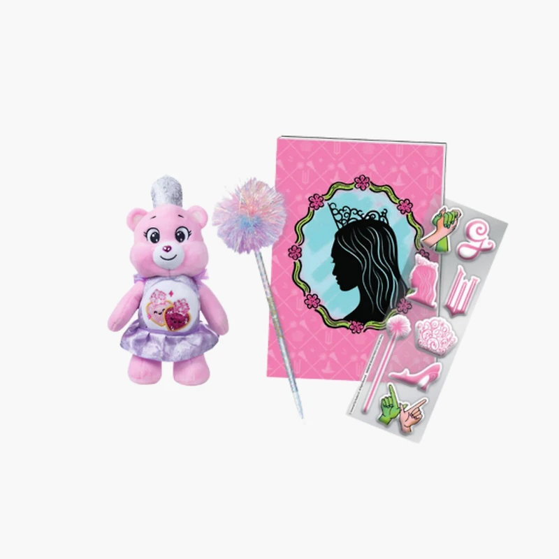 Wicked Glinda Journal Set & Care Bears™ Plush Gift Bundle