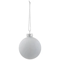 9ct. 2.5" Shiny & Matte White Glass Ball Ornaments