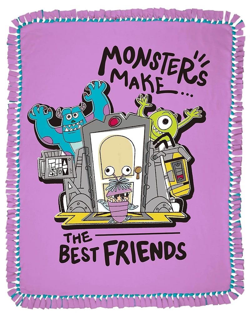 Monsters, Inc. 48" Monsters Make the Best Friends No Sew Fleece Throw Kit