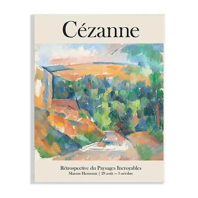 Stupell Industries Traditional Cezanne Landscape Painting Exhibition Poster Wall Plaque Art