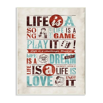 Stupell Industries Life Is A Song Wall Plaque