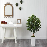4ft. Ficus Tree in White Tower Planter