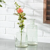 Sage Green Glass Bottle Vases Set