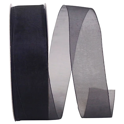 JAM Paper 1.5" x 100yd. Sheer Chiffon Mono Ribbon