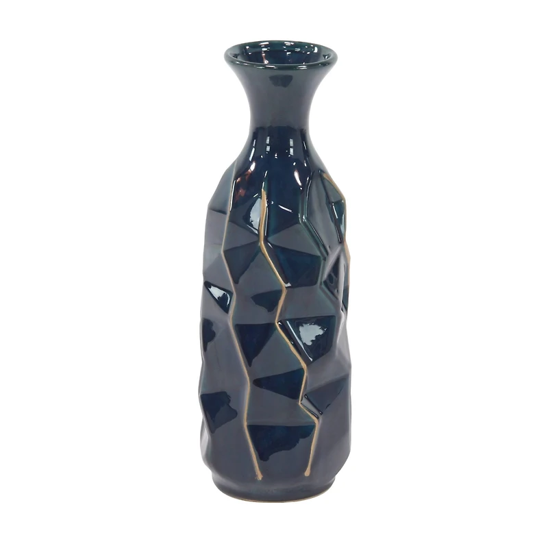 Blue Stoneware Modern Vase