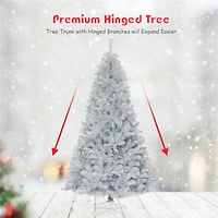 7.5ft. Unlit Silver Tinsel Artificial Christmas Tree
