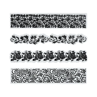 Floral & Foliage Border Cling Stamps, 4ct. by Recollections™