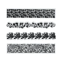 Floral & Foliage Border Cling Stamps, 4ct. by Recollections™