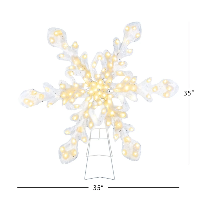 35" Outdoor Twinkling LED Snowflake