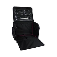 Everything Mary Pink & Gray Floral 4 Wheel Collapsible Deluxe Sewing Machine Storage Case