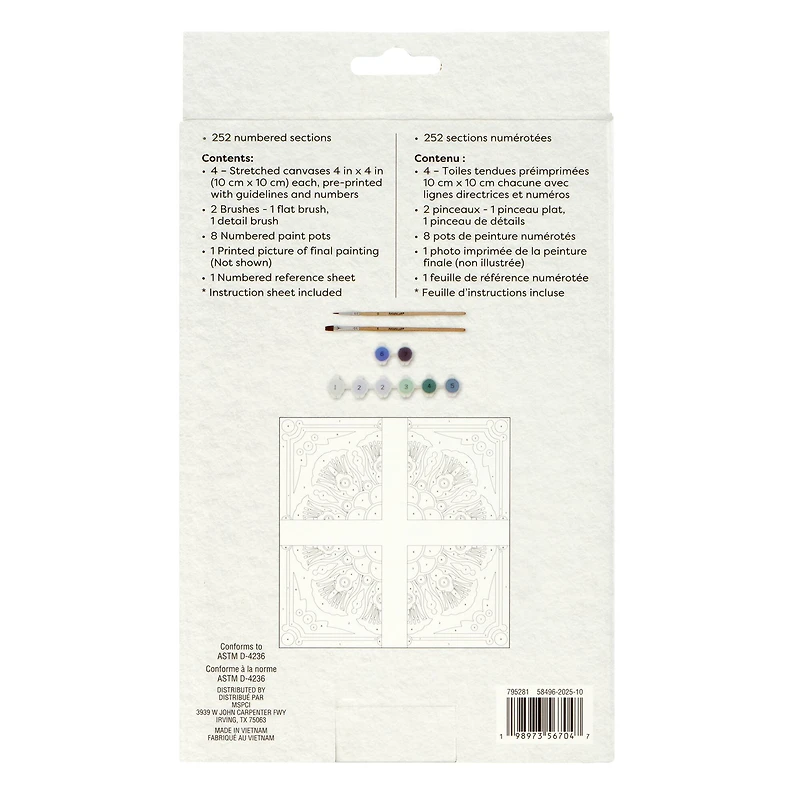 Coastal Tile Paint-by-Number Gallery Mini Kit by Artist's Loft®