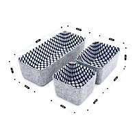 Welaxy Felt 3 Piece Polka Dot Storage Bin Set