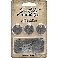 Idea-Ology Metal Adornments 18/Pkg-Thought Tokens