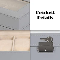 Ash Gray Hexa Leather Watch Box