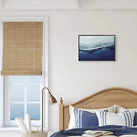 Stupell Industries Abstract Ocean Waves Blue Stormy Sky in Frame Wall Art