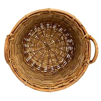 Hello Honey® Natural Brown Hand Woven Rattan Basket Set with Handles