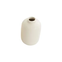 8" Cream Ceramic Minimalistic Vase