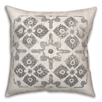 Distressed Medallion Throw Pillow