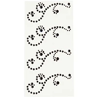 12 Packs: 4 ct. (48 total) Black Swirl Flourish Adhesive Rhinestones by Recollections™