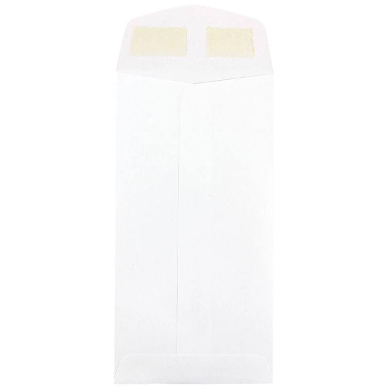 JAM Paper 3.5" x 6.5" White Coin Business Envelopes
